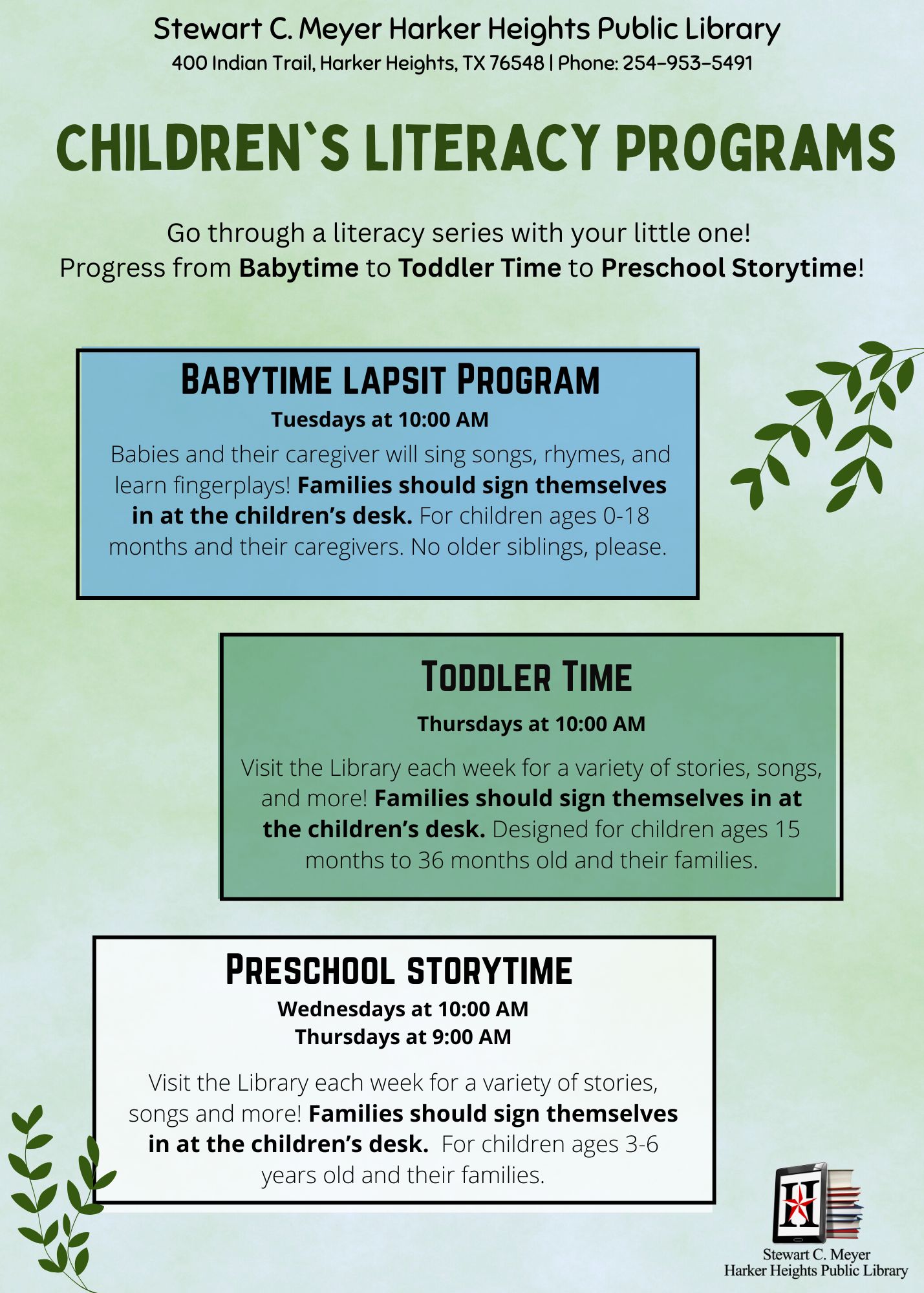 City of Harker Heights - Children's Programs