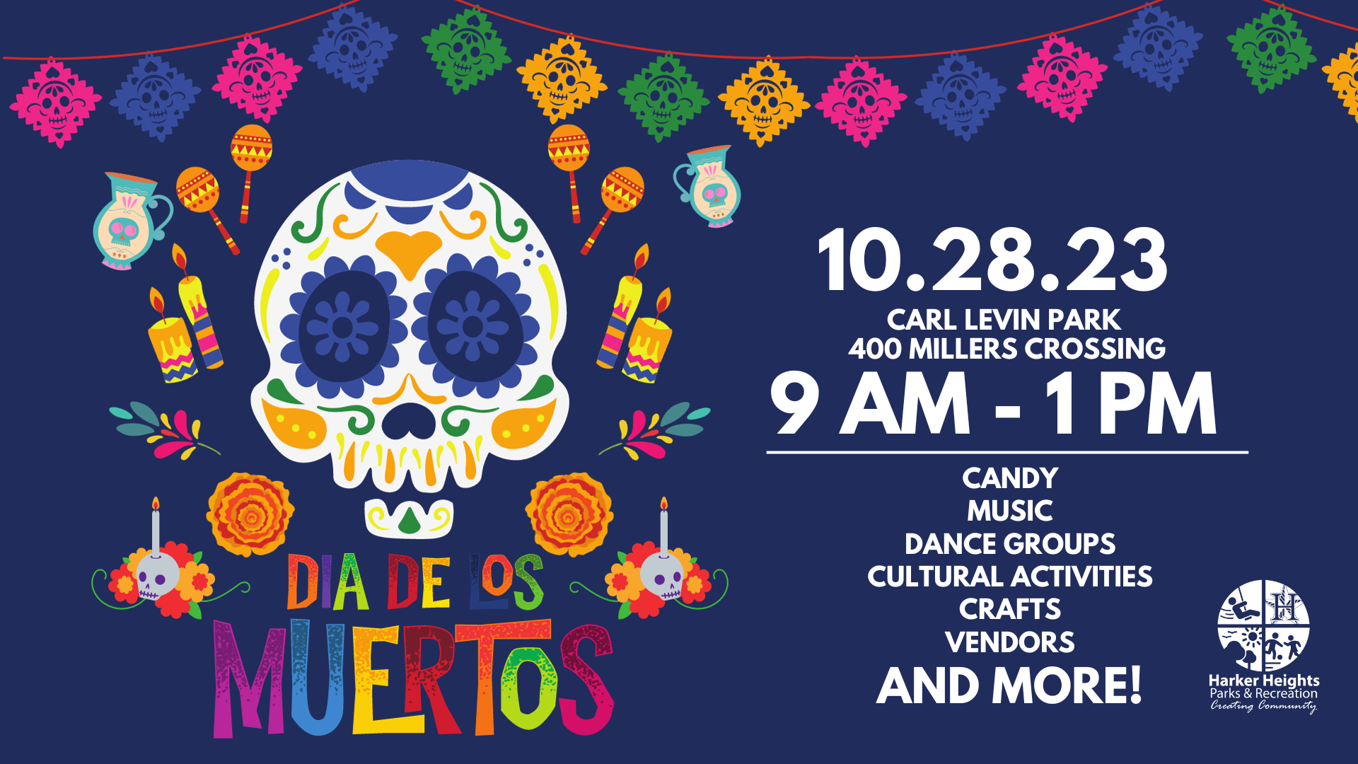 Colorful Day Of the Dead Poster
