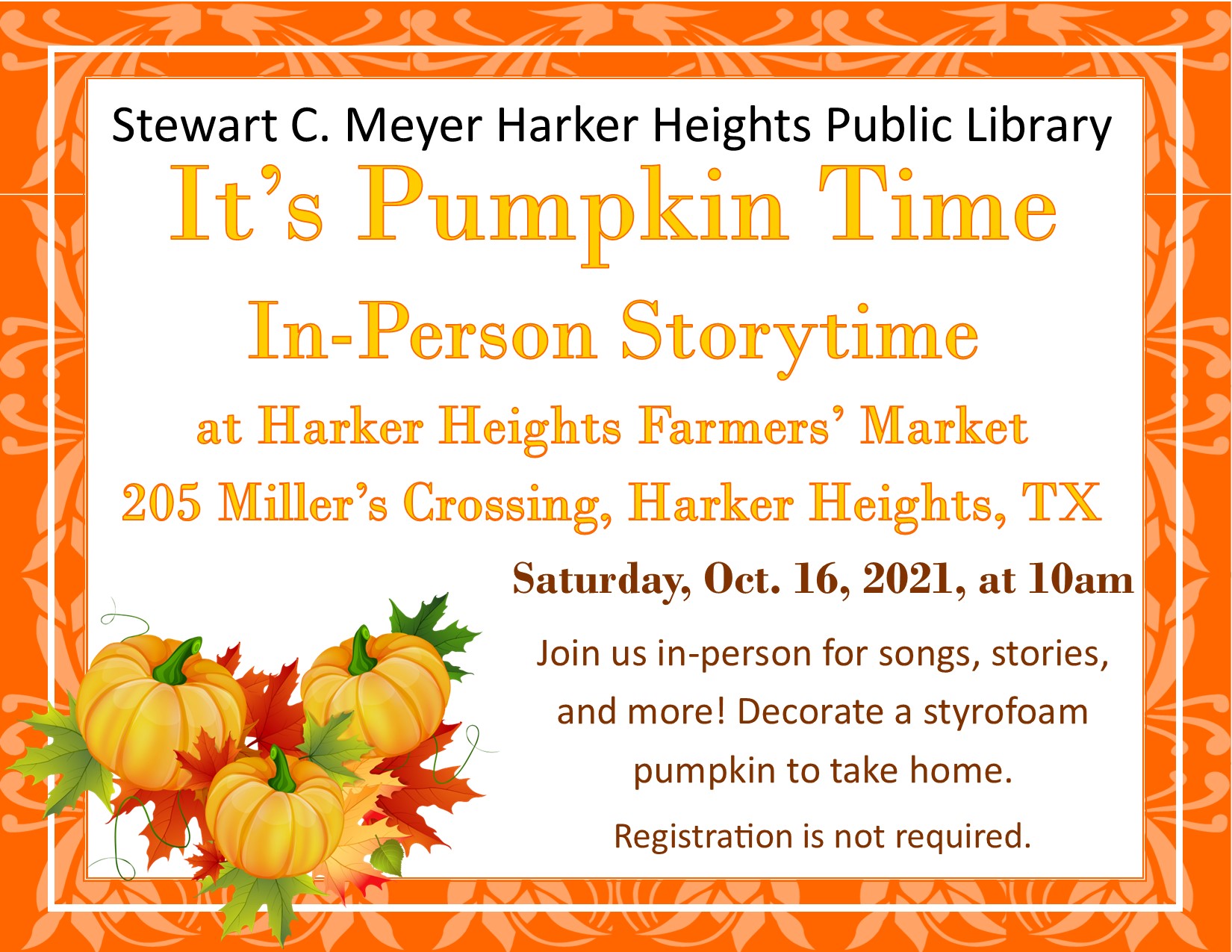 Pumpkin Storytime 2021