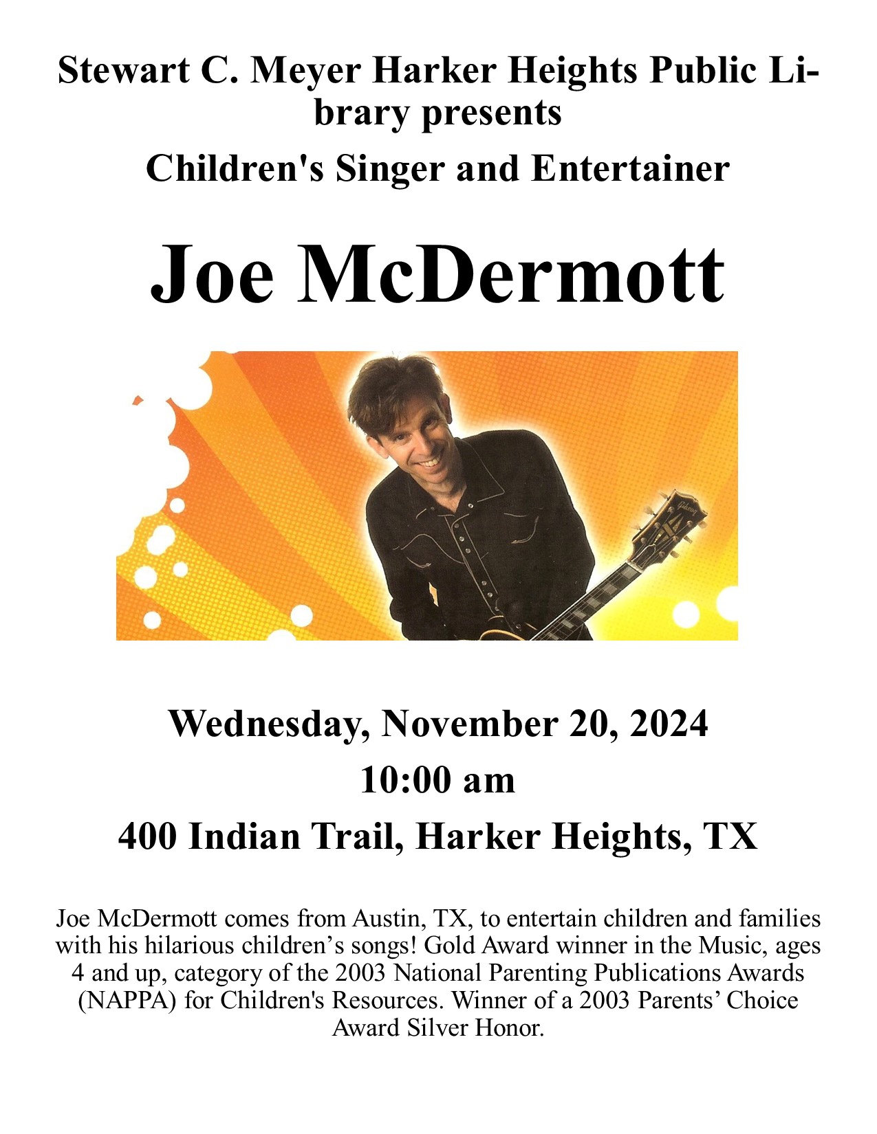 joe mcdermott 2024 song presentation