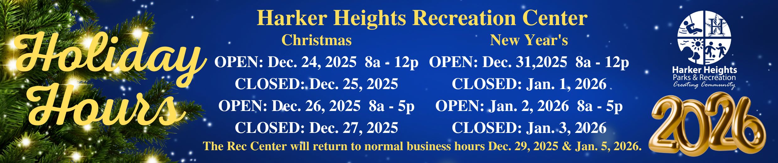 Holiday Hours Soundcloud Banner