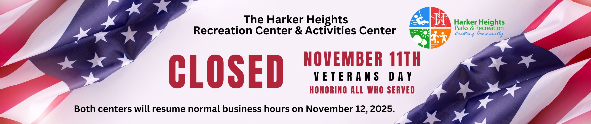 Veterans Day 2025 CLOSED 