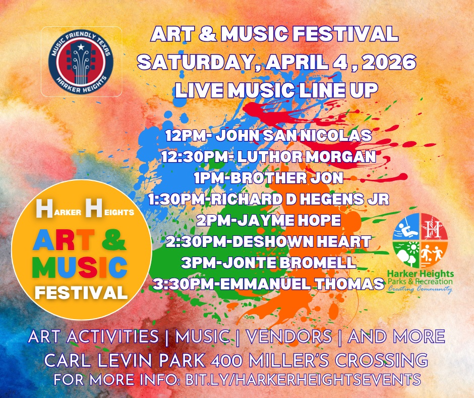Art Music Festival Saturday music line up FB post