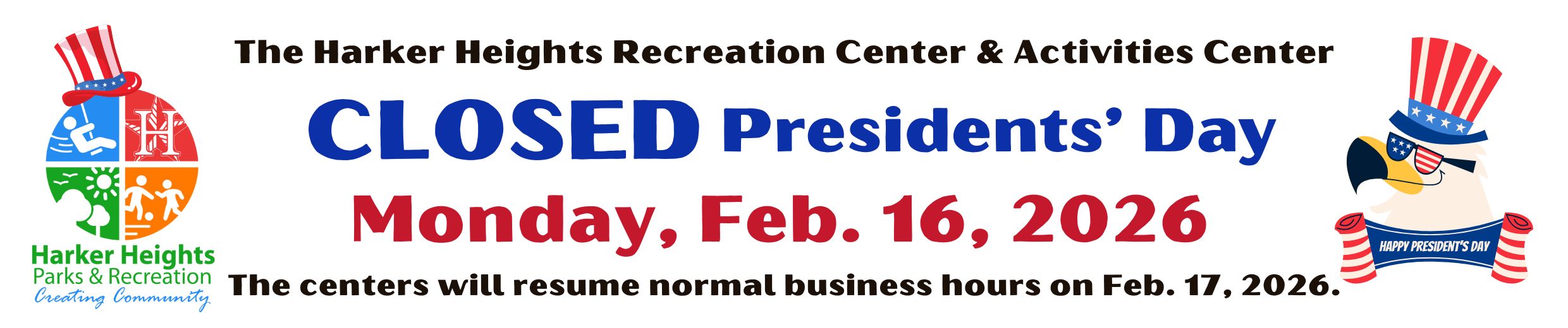 Closure Presidents Day 2026