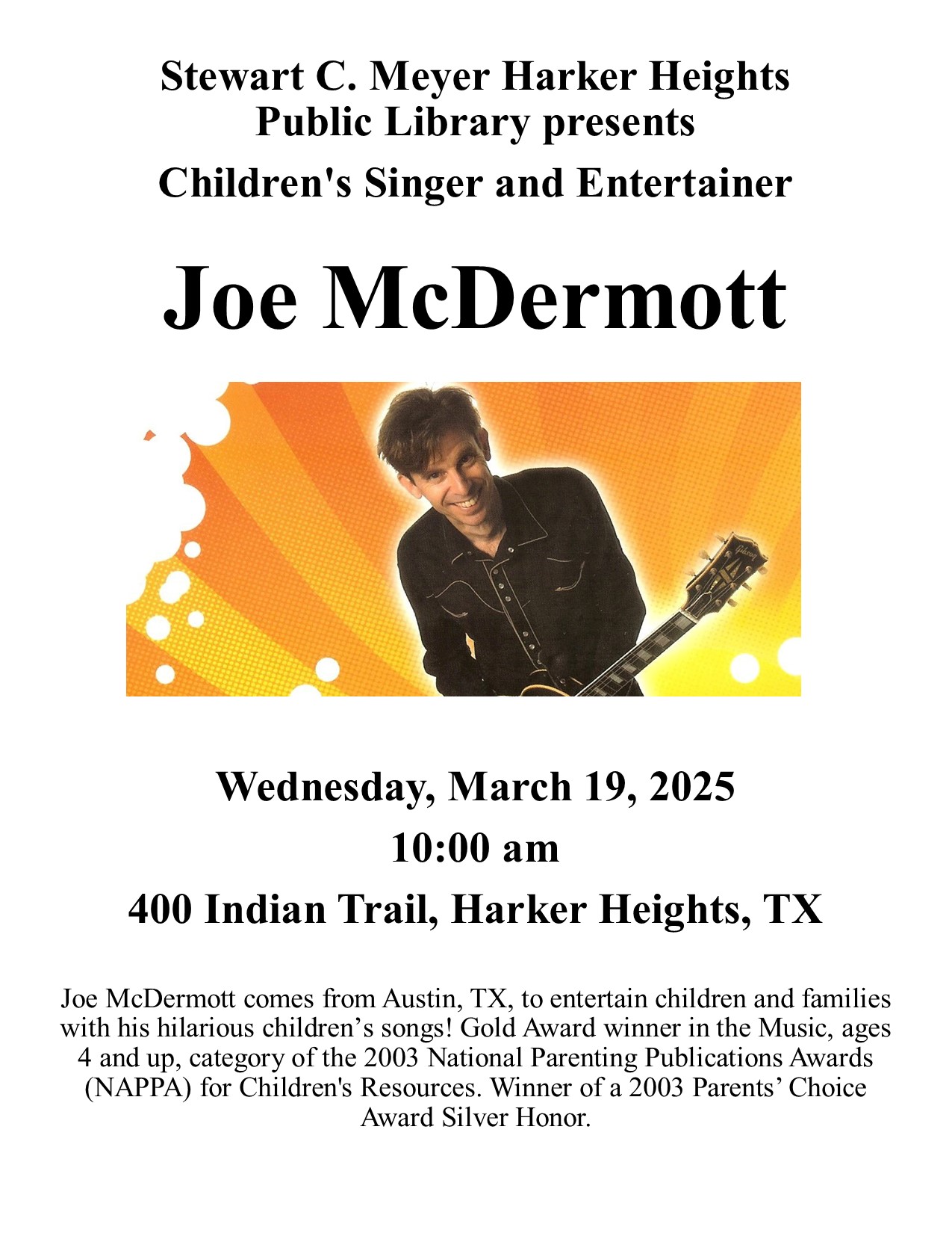 joe mcdermott 2025 song presentation